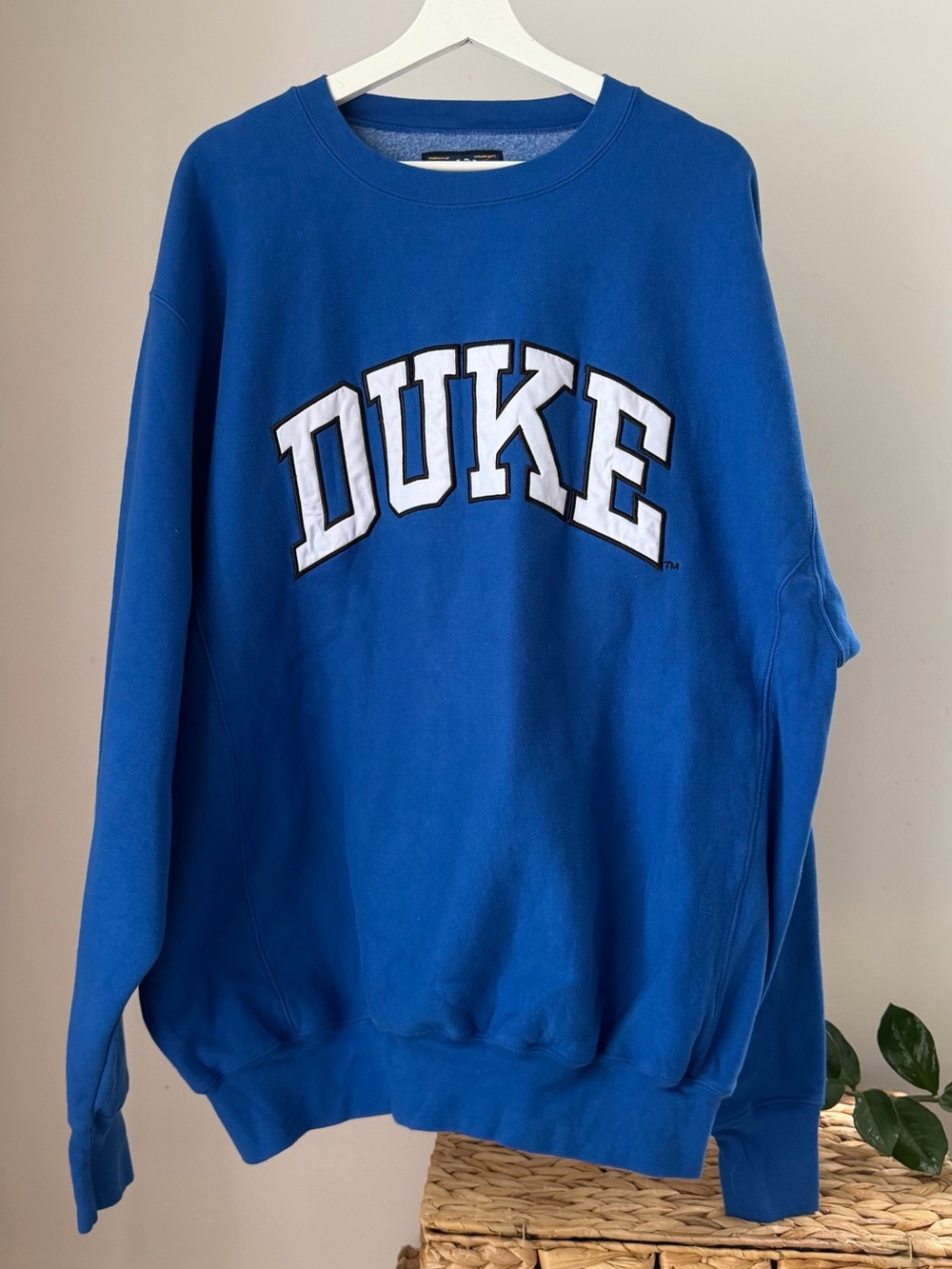 NWT Vtg Men's Steve & Barry's DUKE University Blue Devils Crewneck Sweatshirt XL